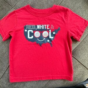 Way To Celebrate Red, White and Cool Patriotic Youth T-Shirt Size 3T
